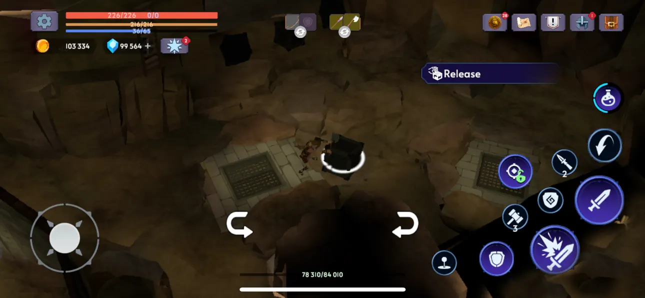 Titan Soul: Action RPG Offline iOS Mod IPA screenshot 4 - iOS game interface