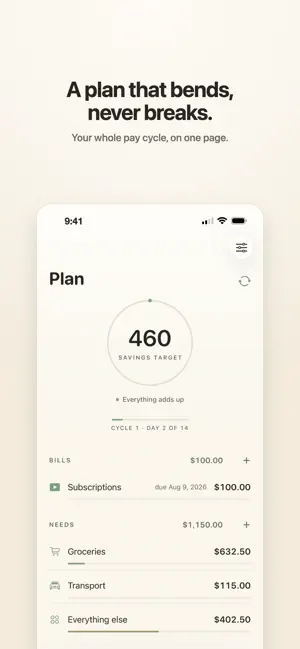 Fern: Cycle Budget Planner screenshot 2
