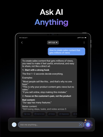 AI Chat: AI Chatbot & Agent iPad screenshot