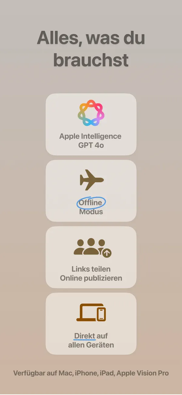 Craft - Docs and Notes Editor iPhone App Screenshot 8 – Produktivität