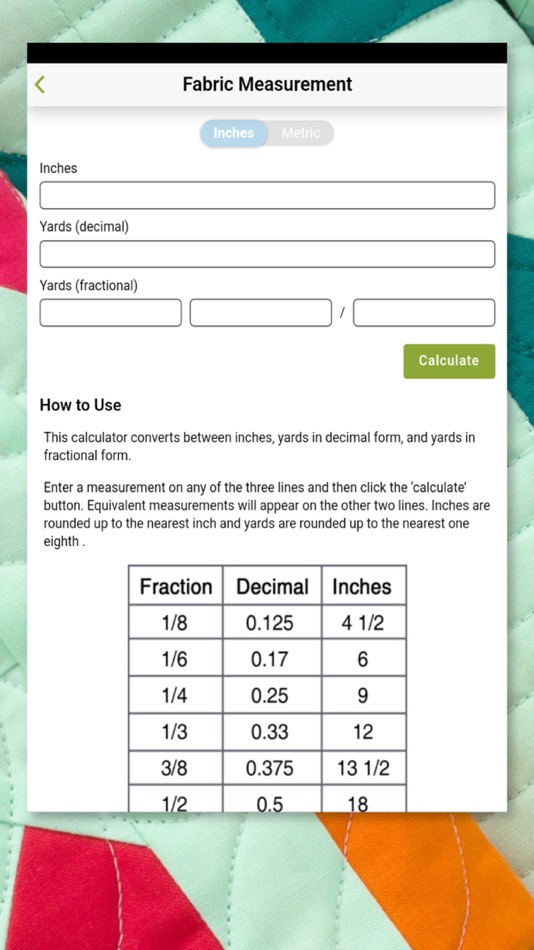 #3. QuiltingCalc (iOS) 由: Handmade Interactive LLC