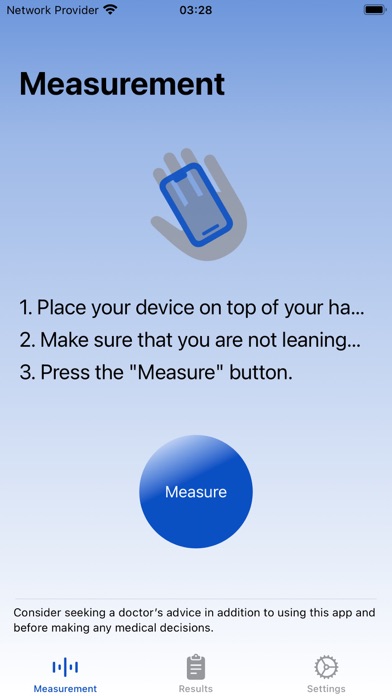 Hand Tremor Tracker Screenshot