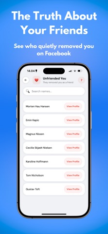 UnfriendCheck: Who Deleted Me iPhone screenshot