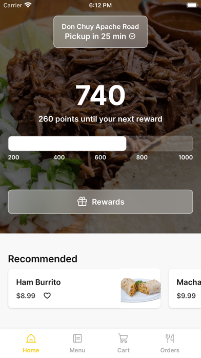 Don Chuy Mexican Grill App Screenshot