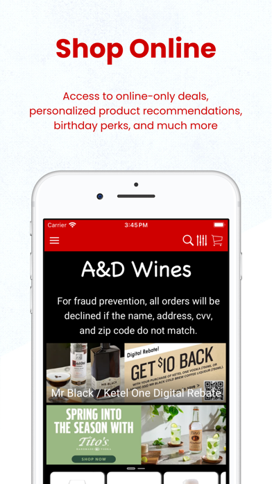 A&D Wines Screenshot