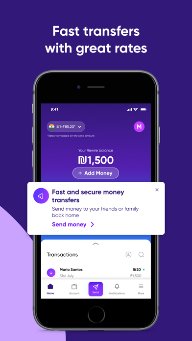 Rewire: Transfer Money Abroad Screenshot