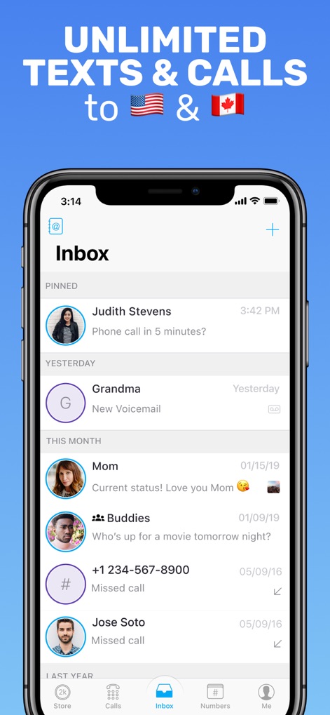 Text Me - Phone Call + Texting - Inbox Management