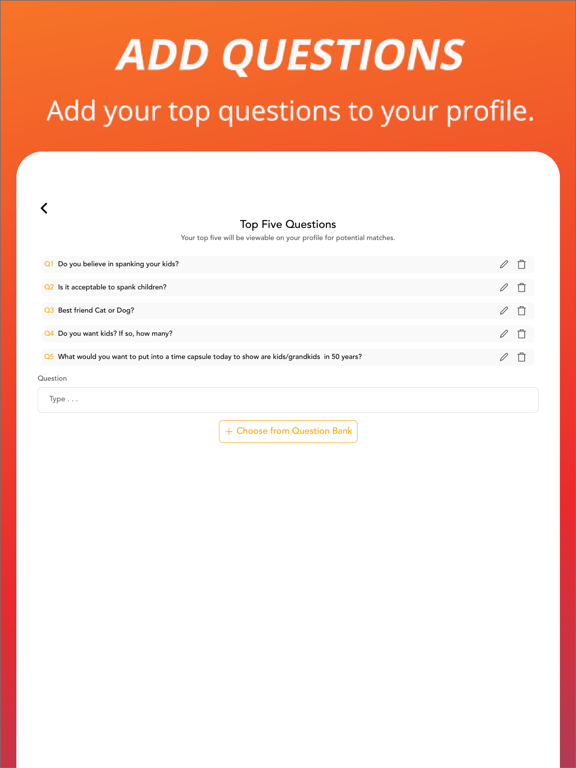 Question: Dating App iPad screenshot 4 - Social Networking app