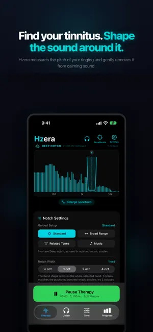 Hzera - Tinnitus Relief screenshot 1
