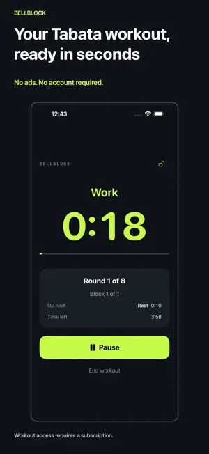 BellBlock: Tabata & HIIT Timer screenshot 1