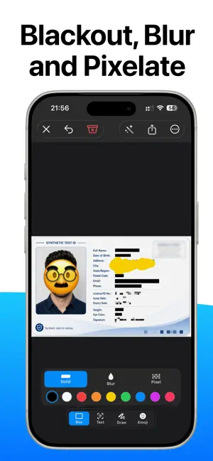 Redacted: Blur PDF & Photo screenshot 1