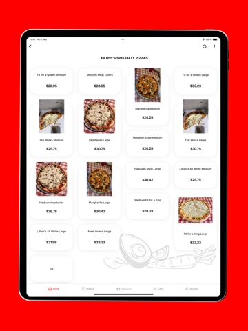 Filippi’s Pizza Grotto iPad screenshot