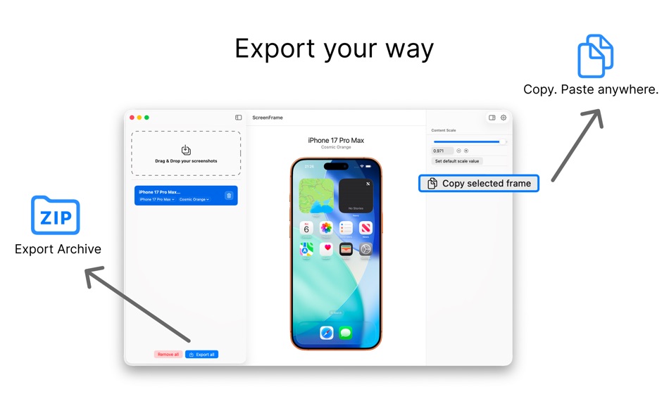 #5. ScreenFrame - Mockup generator (macOS) Por: Dmytro Ostapchenko