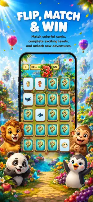 Fruity Zoo: Animal Memory Game screenshot 1