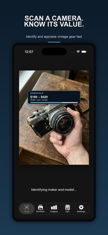 Vintage Camera Valuator iPhone screenshot