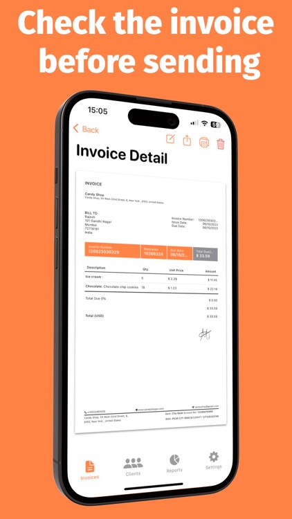 Bill organizer: Invoice maker