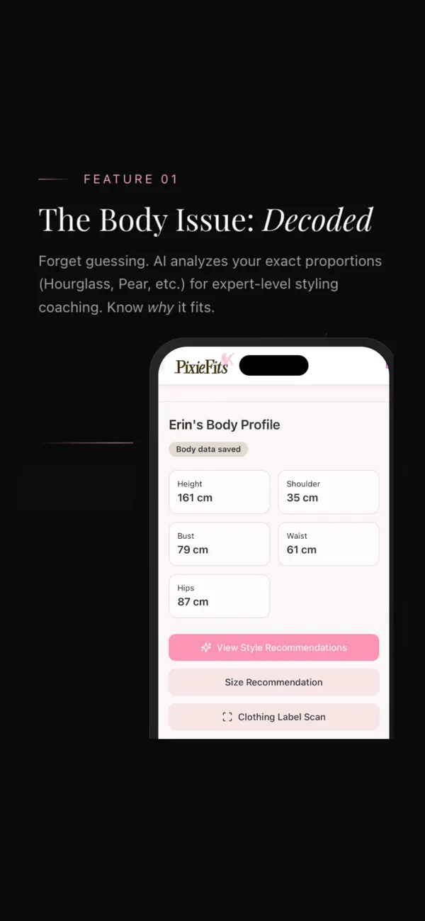 PixieFits Screenshot 2