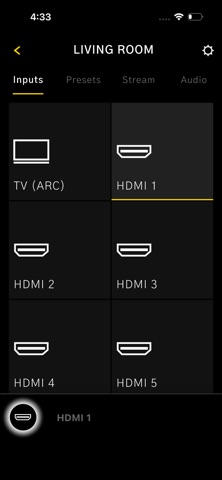 Radia AV Control iPhone screenshot