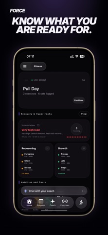 Force: Workout Log & AI Coach screenshot