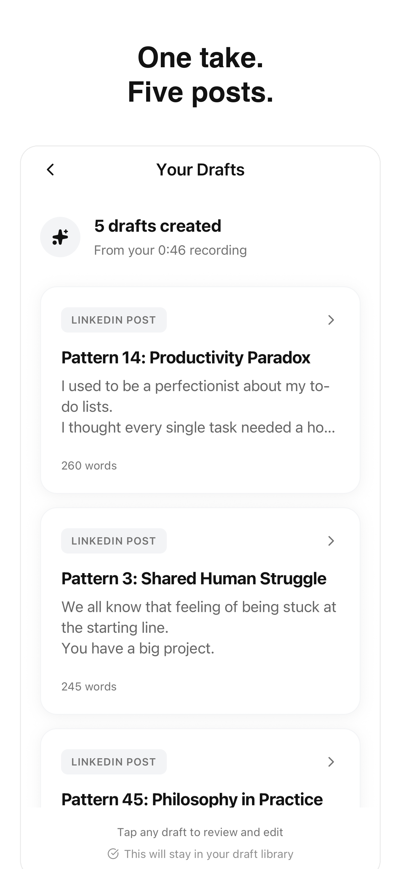 BeforeWord: AI LinkedIn Posts screenshot 2