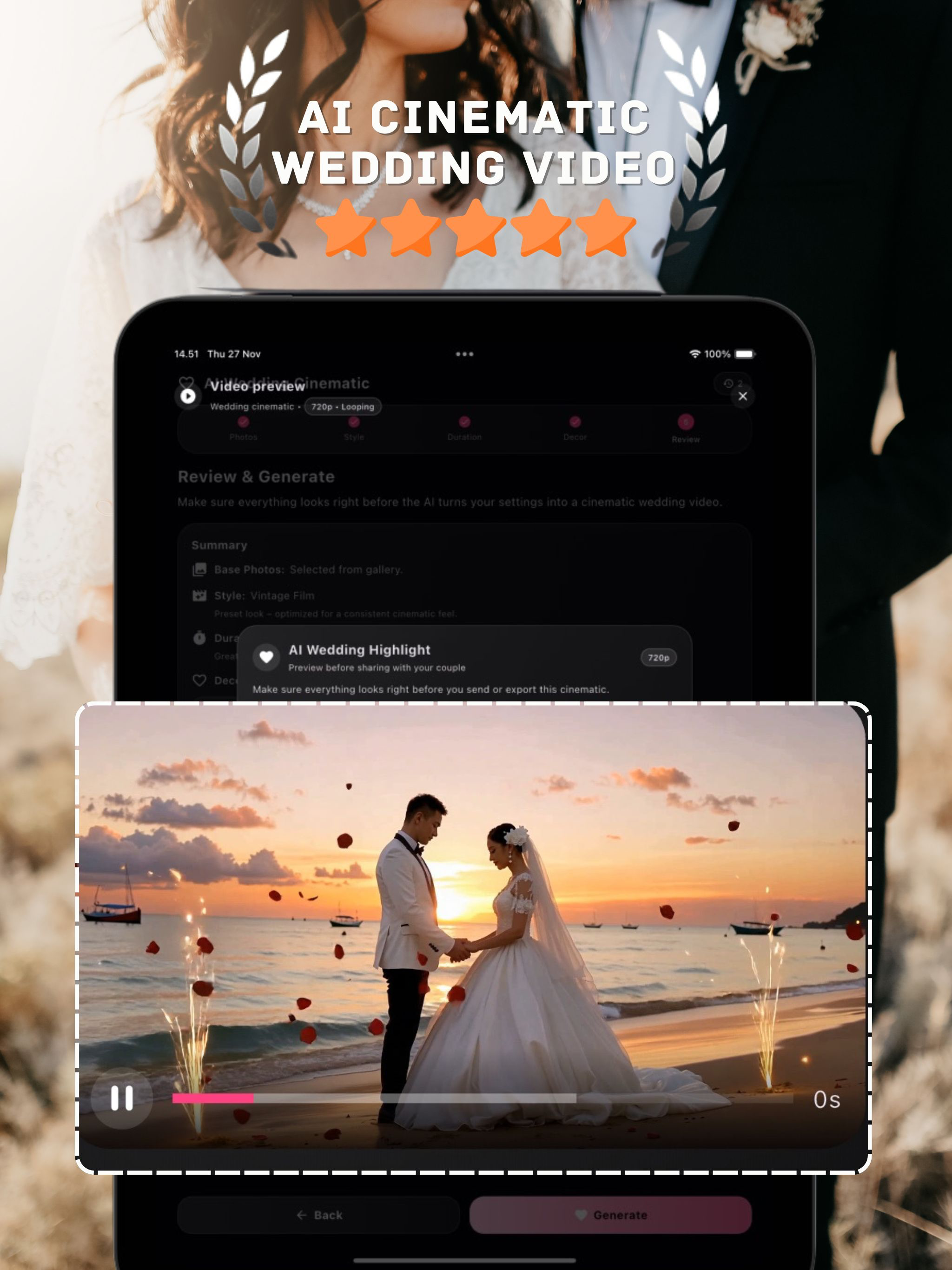 AI Wedding Video Cinematic