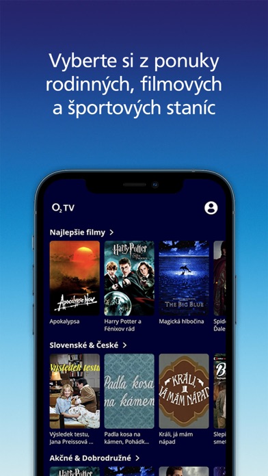 O2 TV SK application Screenshot