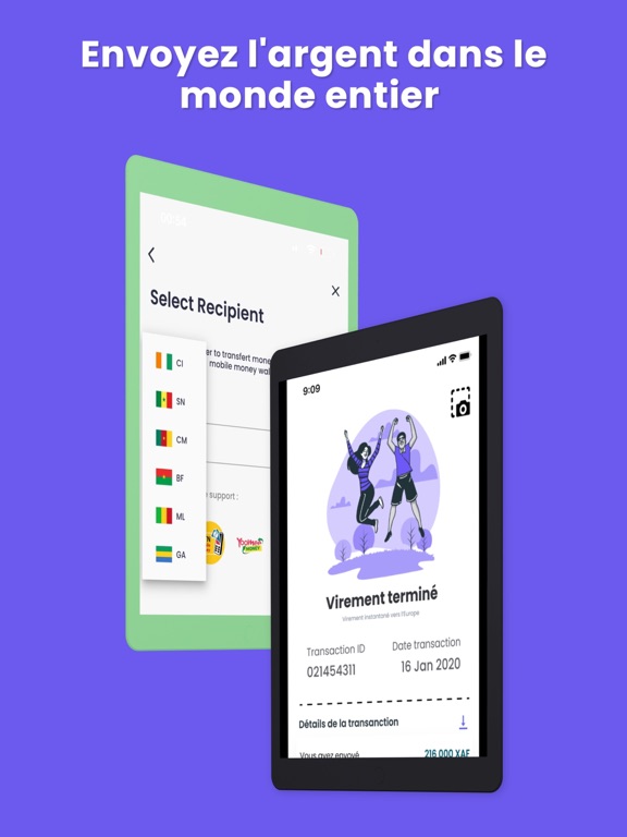 Neero, paie transfert recharge iPad screenshot 6 - Finance app
