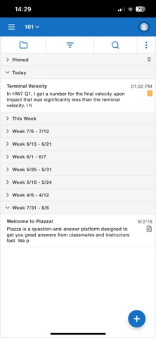 Piazza screenshot