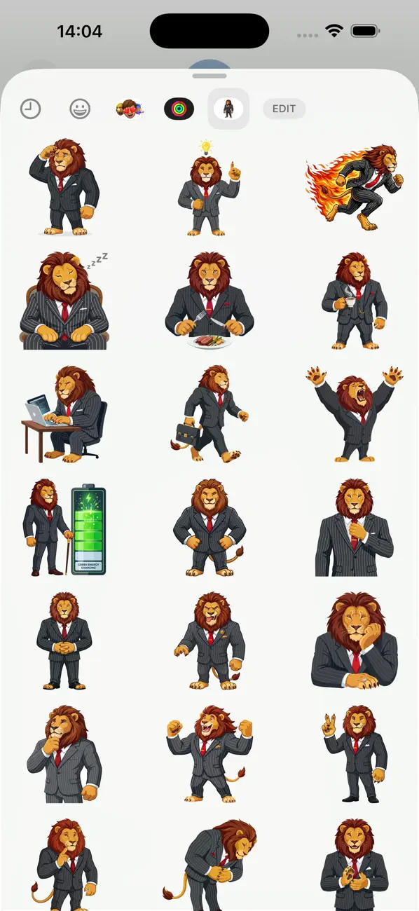 Screenshot #1 pour Regal Lion Boss Suit Stickers