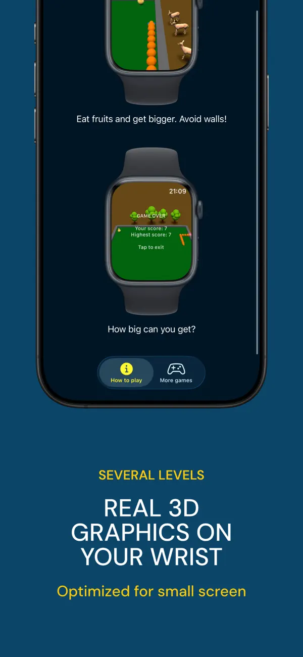 Screenshot #2 pour Snake 3D Watch Game