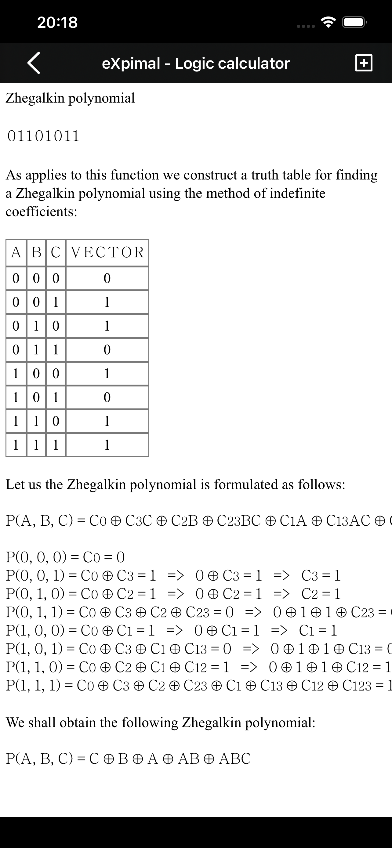 eXpimal - Logic calculator screenshot 9