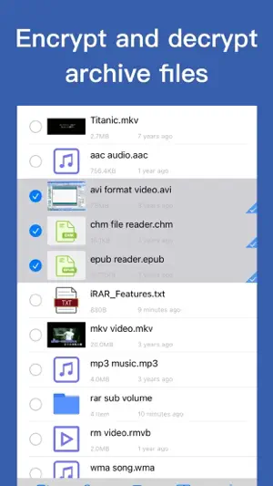 iRAR - zip,rar,7z file opener screenshot 2