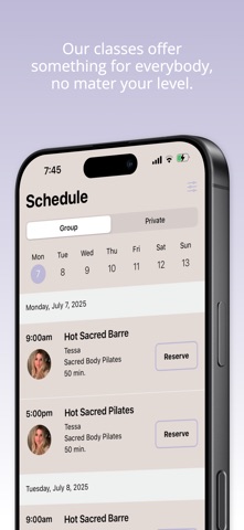 Sacred Body Pilates screenshot