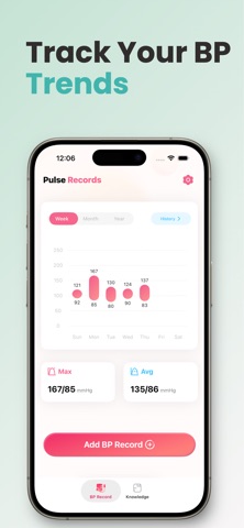 Health Logbook: BP Records iPhone screenshot