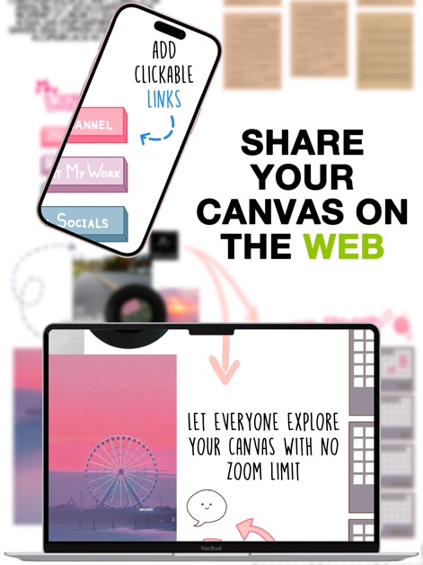 Endless Paper - This tool enables users to share their canvases as interactive web experiences, complete with clickable links and an unlimited zoom feature for viewers.