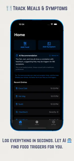 Symptom Tracker – AI Log screenshot 1