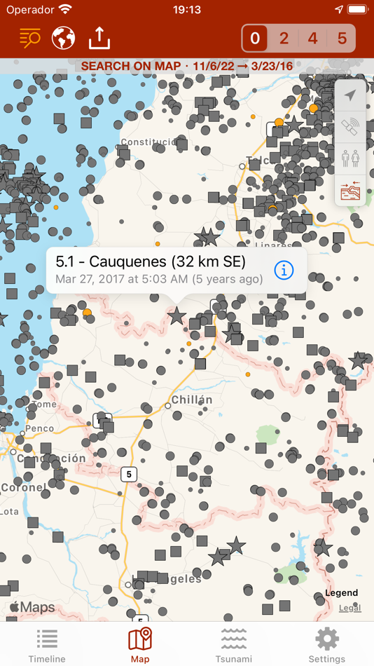 #8. Earthquake - alerts and map (iOS) 由: Nico Tranquilli