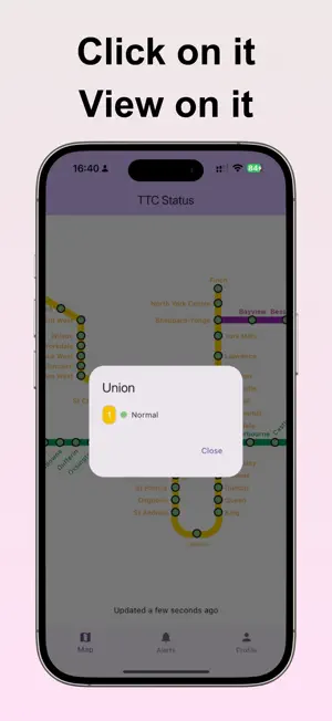 TTC Status screenshot 2