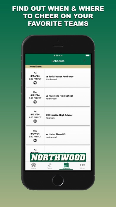 Northwood HS Athletics Screenshot