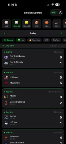 NoslenScores screenshot 2