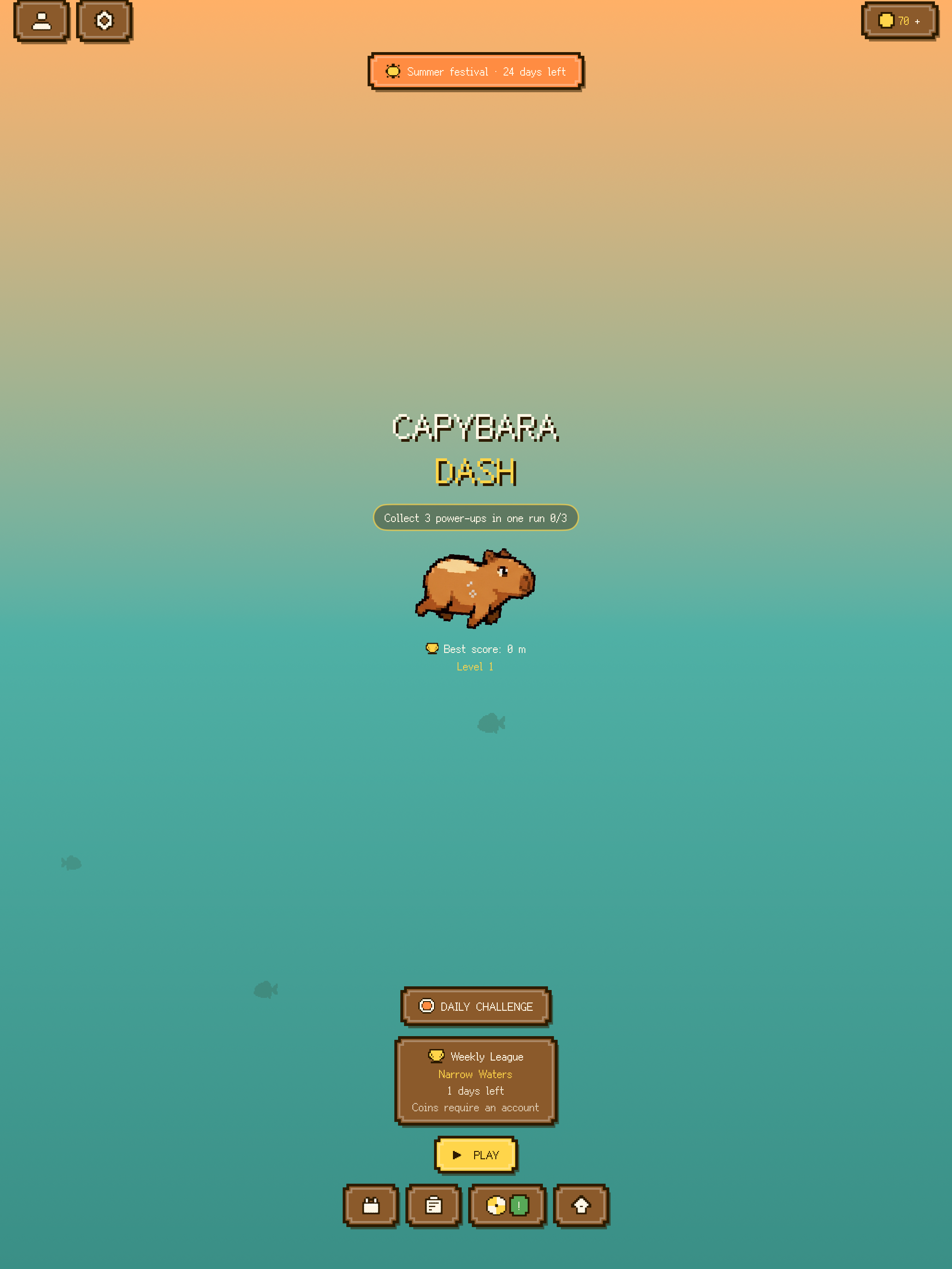 Capybara Dash: River Dive screenshot 7