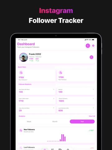Reports: My Followers Tracker ipad screenshot 2