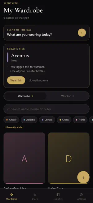 ScentKeep: Fragrance Wardrobe screenshot 1
