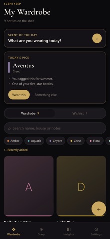 ScentKeep: Fragrance Wardrobe Screenshot 1 of 8