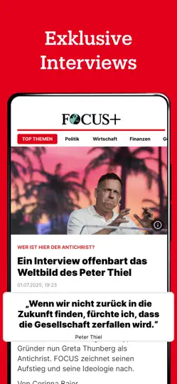 Screenshot von FOCUS+: Nachrichten auf dem iPhone 4