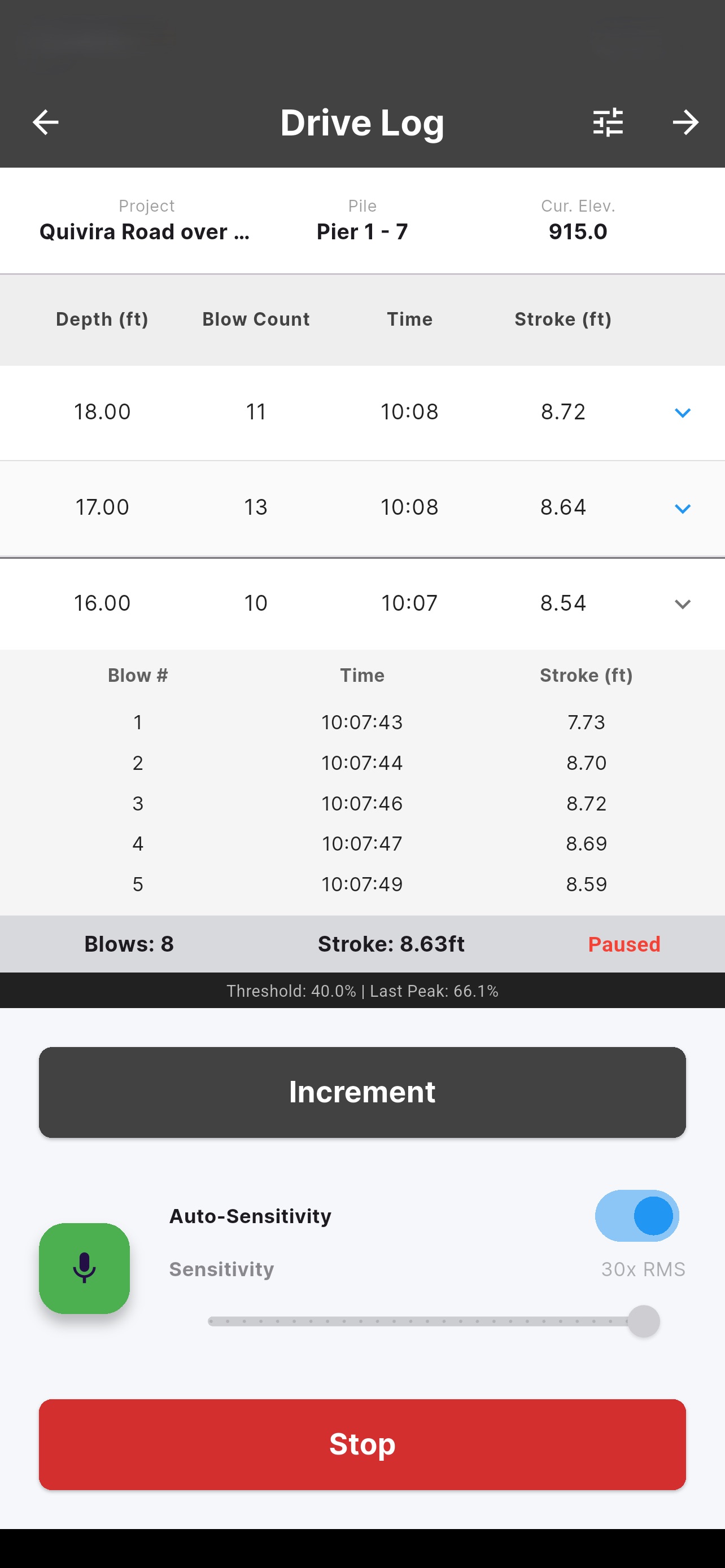 Screenshot 3 of PileTrac Logger