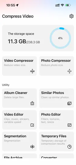 Capture d'écran de Compresseur Vidéo Et Photo sur iPhone 1