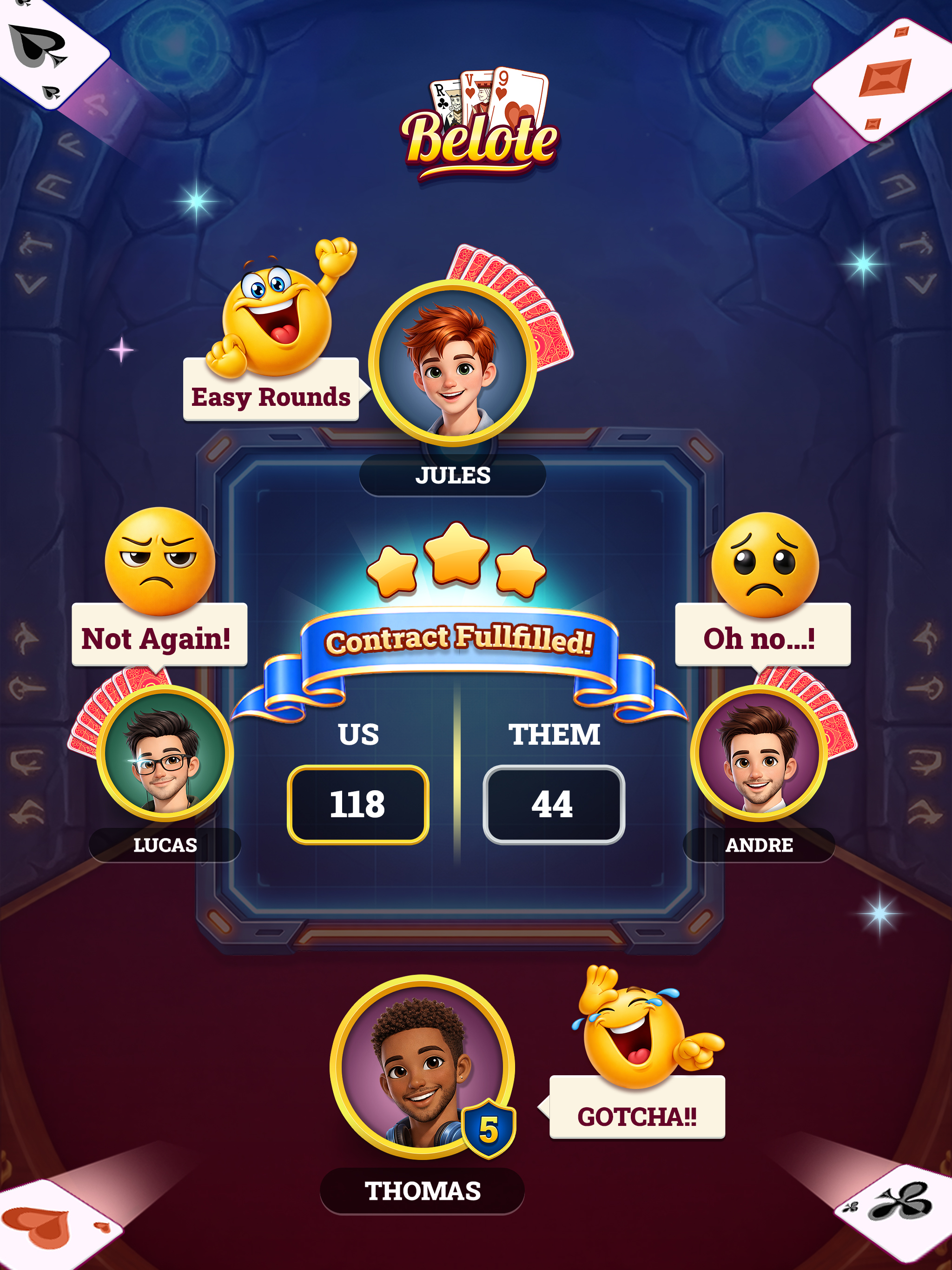 Belote Française offline screenshot 16
