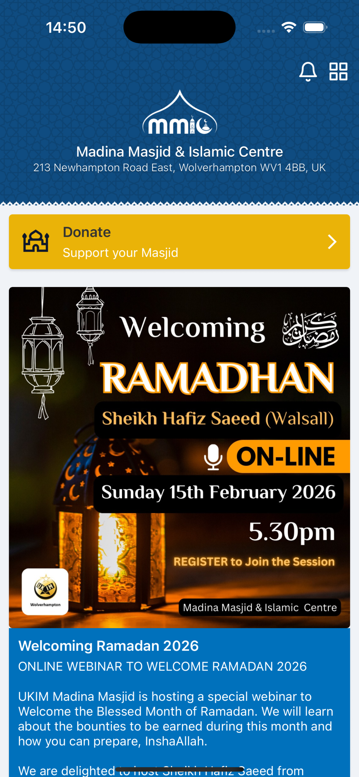 Madina Masjid Wolverhampton