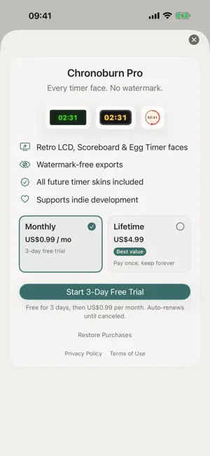 Chronoburn: Video Stopwatch screenshot 2